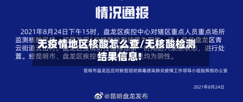 无疫情地区核酸怎么查/无核酸检测结果信息!